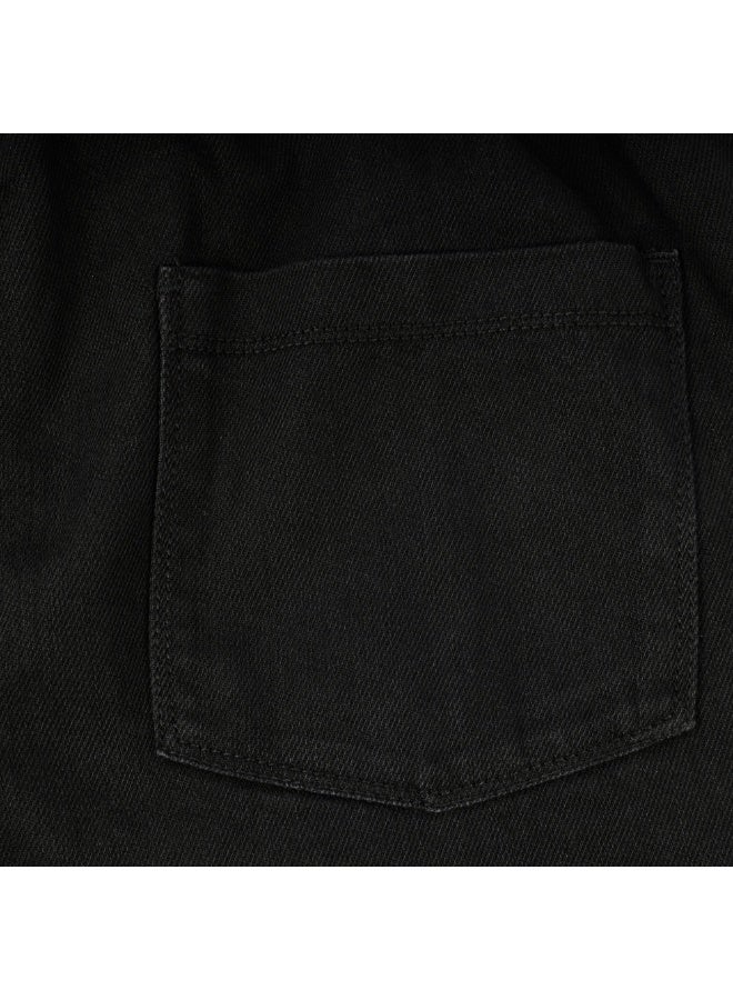 MARWAN Baby Denim Baggy Long Pants with Elastic Waistband and Drawstring - Image 4